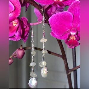 Jade Pearl Drop Earrings